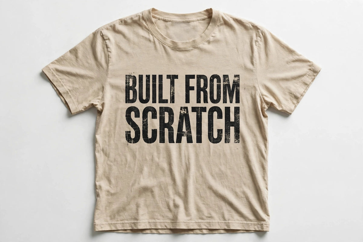 Built From Scratch Tee mockup